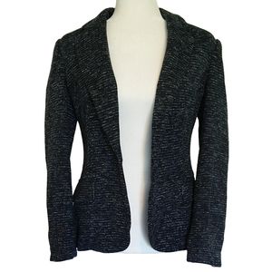 Cartonnier Anthropologie Dark Gray Speckled One Button Blazer Preppy Career